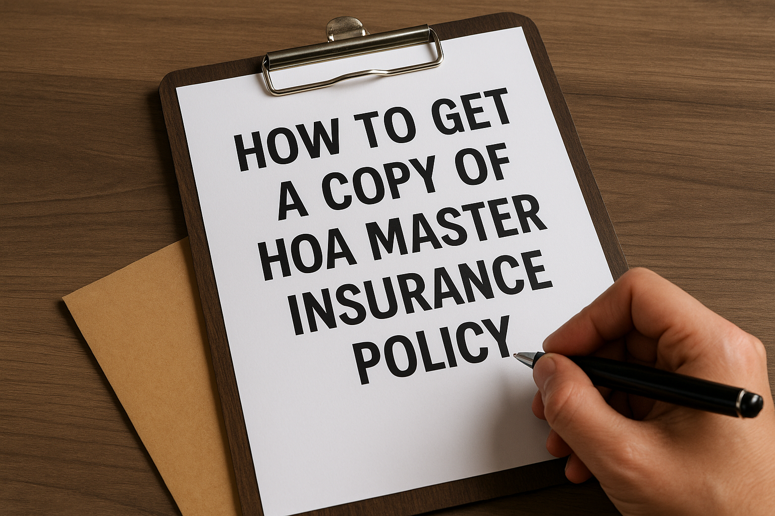 how to get a copy of hoa master insurance policy
